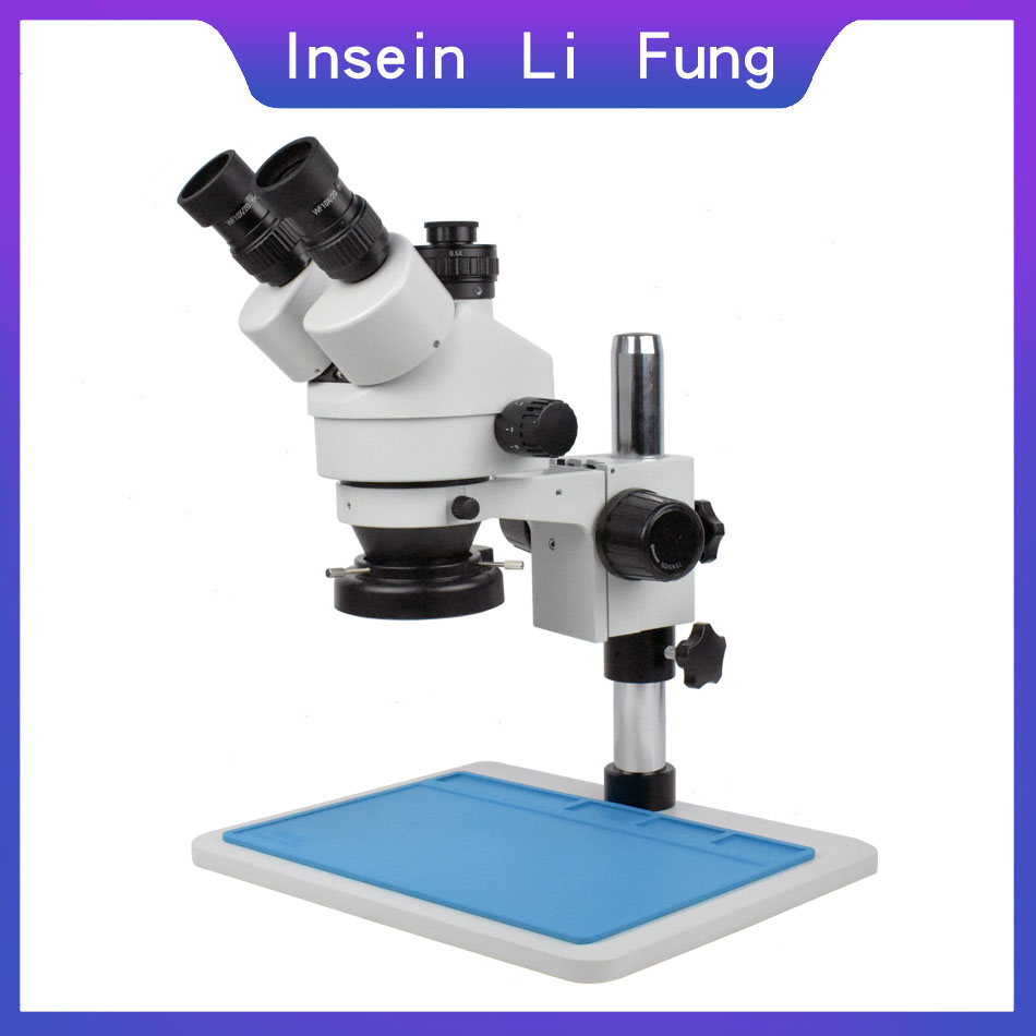 Stereo Trinocular Microscope Pcb - 産業ステレオ双眼顕微鏡 3.5X-90X 三眼サイマル-焦点拡大鏡宝石検査 pcb 溶接修理