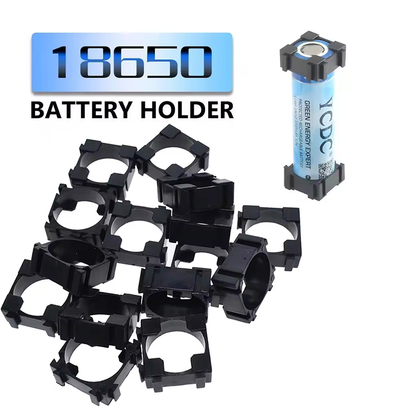 Spot Welder 18650 Battery Pack - 100個 18650バッテリーホルダー バヨネット式接続ブラケット プラスチック製セルスペーサー 固定スタンド DIYリチウムイオンバッテリーパック組立キット用