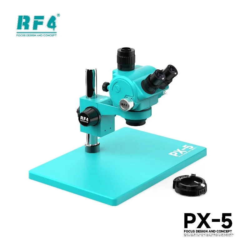RF4 PX-5 三眼実体顕微鏡 連続ズーム倍率7倍から50 - Stereo Trinocular Microscope Pcb のレビューと価格