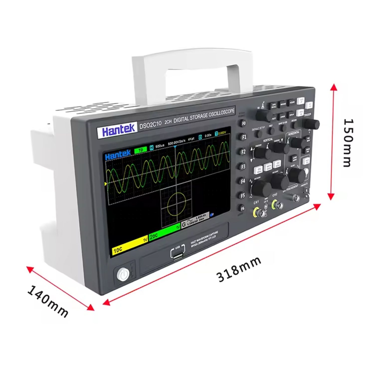DSO2C10 DSO2C15 DSO2C10 2チャンネル - Digital Storage Oscilloscope 100Mhz のレビューと価格