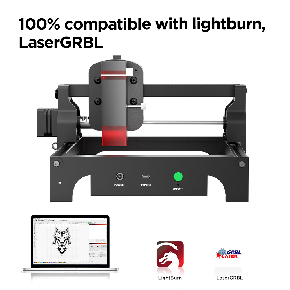 5.5 ワットミニレーザー彫刻カッター ACMER S1 レ - Mini Laser Engraver Cnc Router のレビューと価格