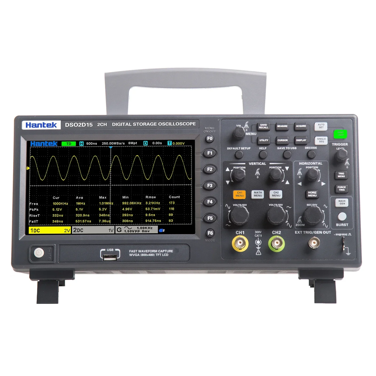 感度 Hantek 信号生成オシロスコープ DSO2C10  - Digital Storage Oscilloscope 100Mhz のレビューと価格
